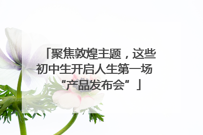 聚焦敦煌主题，这些初中生开启人生第一场“产品发布会”